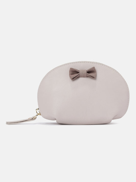 Belle Bow Cosmetic Pouch Small - Nude