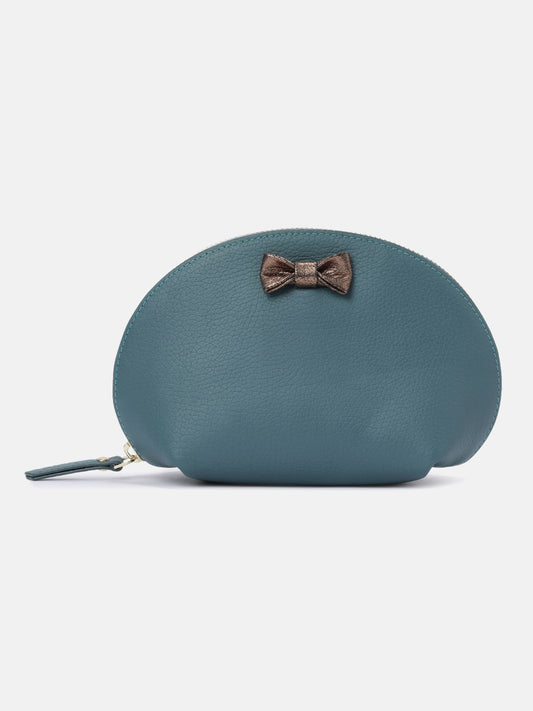 Belle Bow Cosmetic Pouch Large - Teal