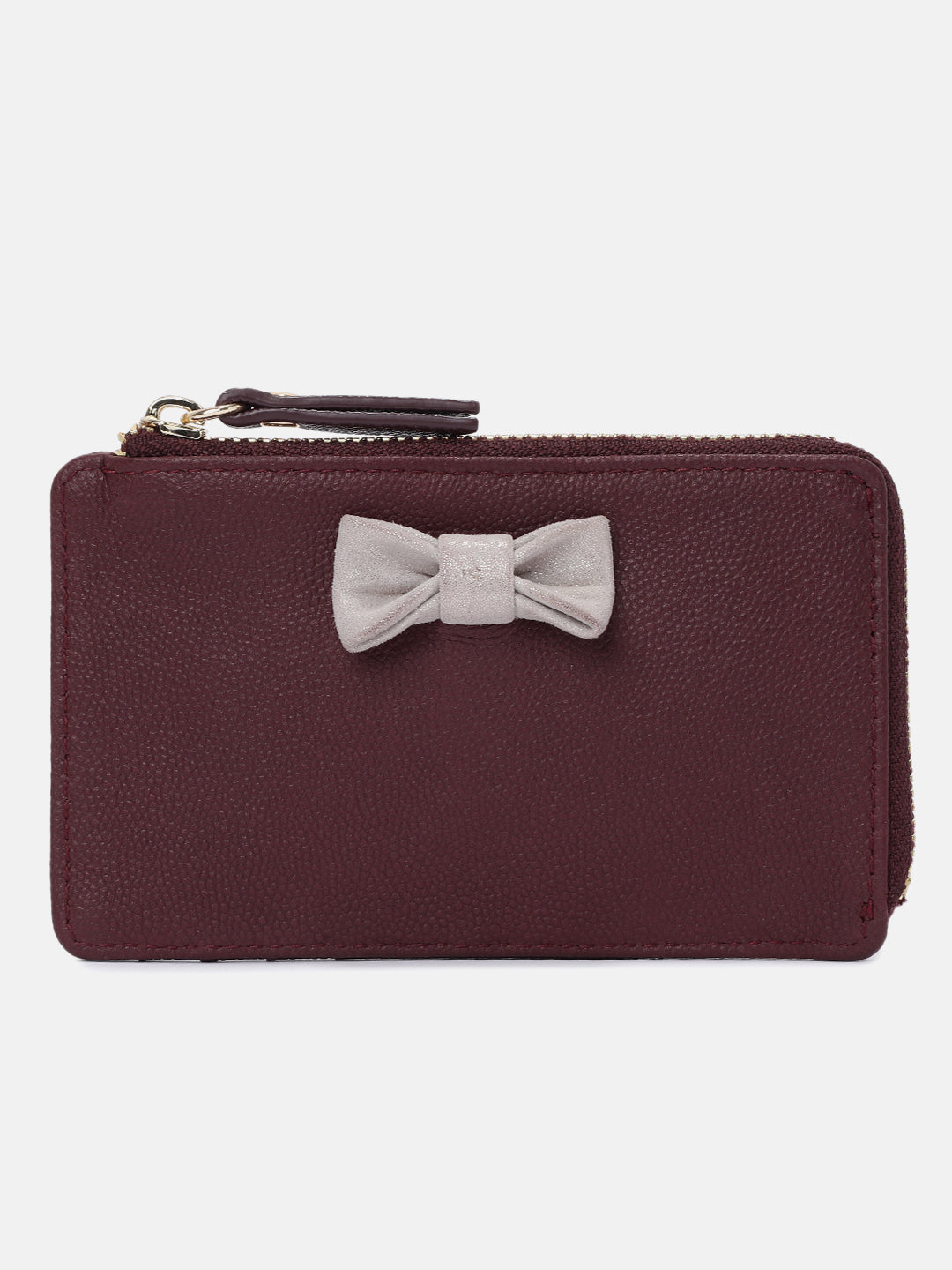 Belle Bow Card Case - Maroon