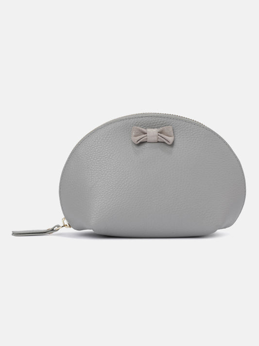 Belle Bow Cosmetic Pouch Large - Grey