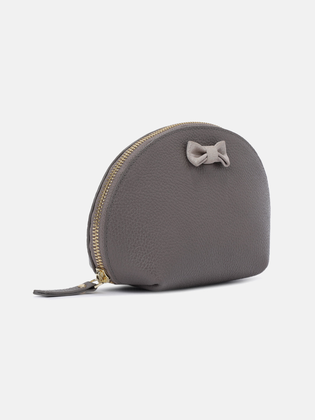 Belle Bow Cosmetic Pouch Large - Taupe