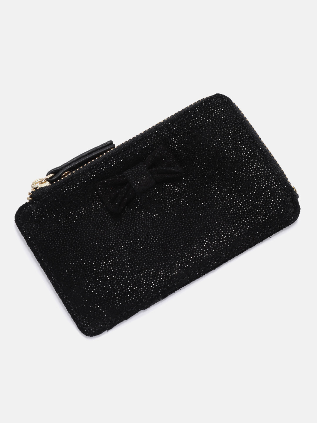 Belle Bow Card Case - Shimmer Black