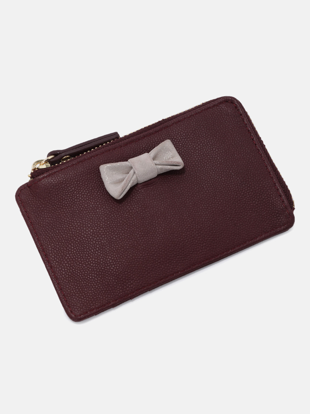 Belle Bow Card Case - Maroon