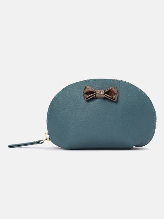 Belle Bow Cosmetic Pouch Small - Teal