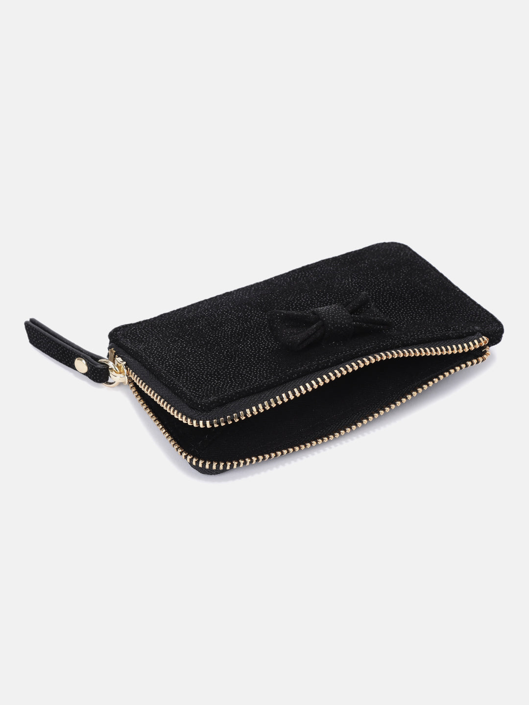 Belle Bow Card Case - Shimmer Black