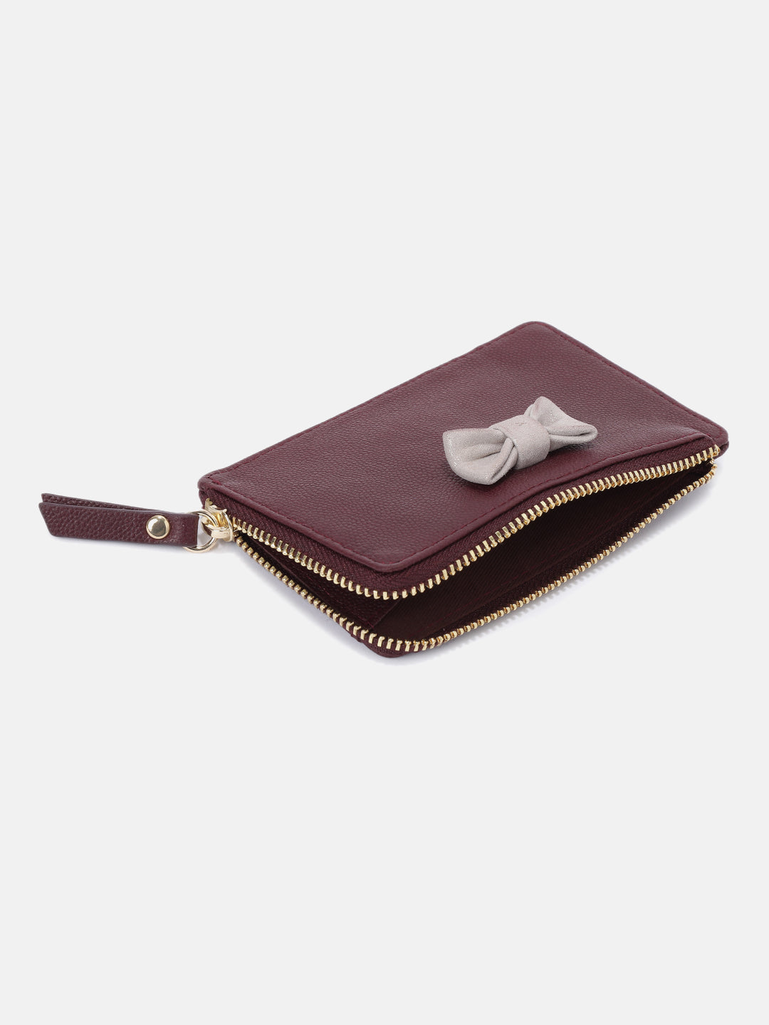 Belle Bow Card Case - Maroon