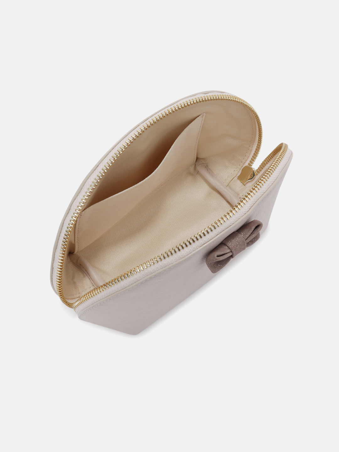 Belle Bow Cosmetic Pouch Large - Nude